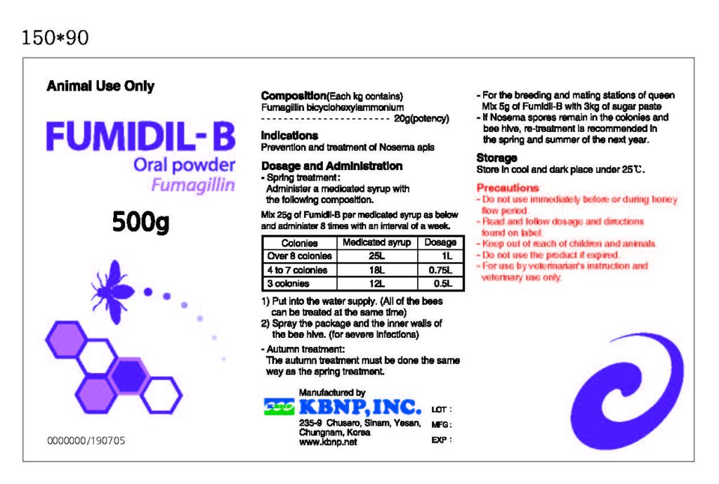 Fumidil-B Nosema Treatment label