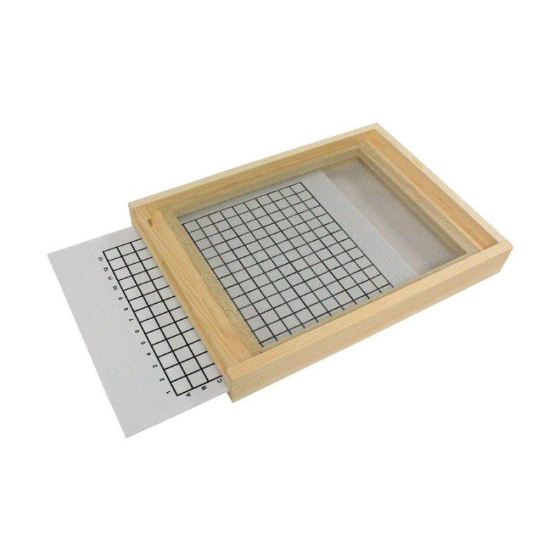 screened bottom board with varroa trap count tray