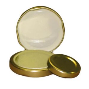 gold metal lug lids