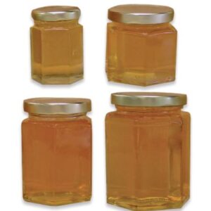 hex glass jars