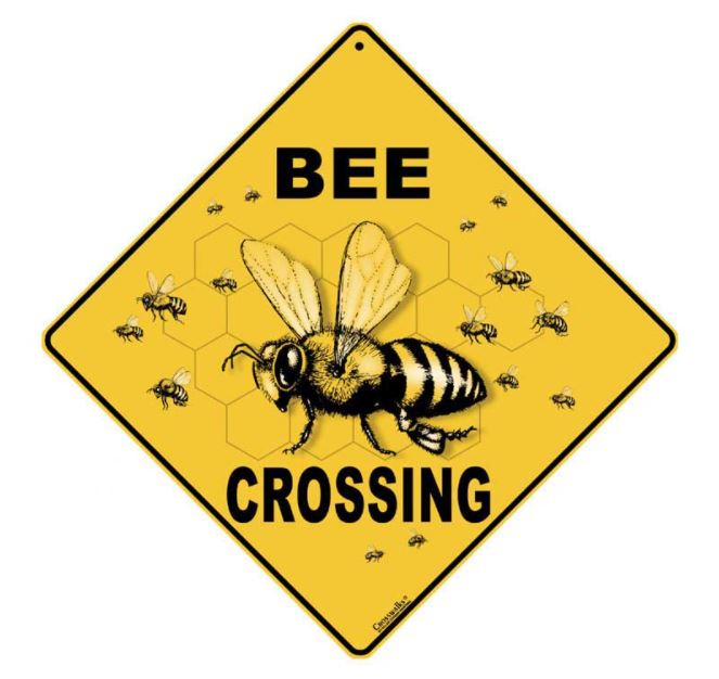 bee crossing sign