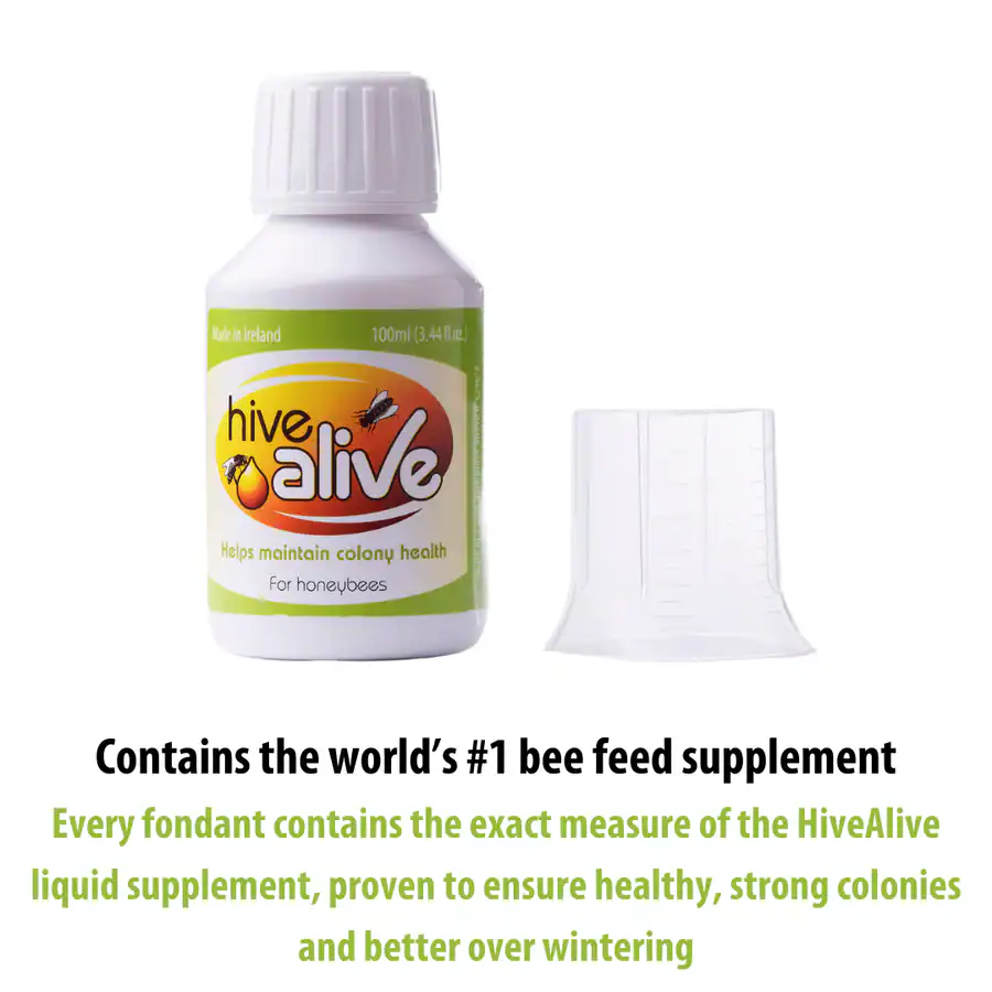 hive alive fondant contains exact measure of hivealive liquid