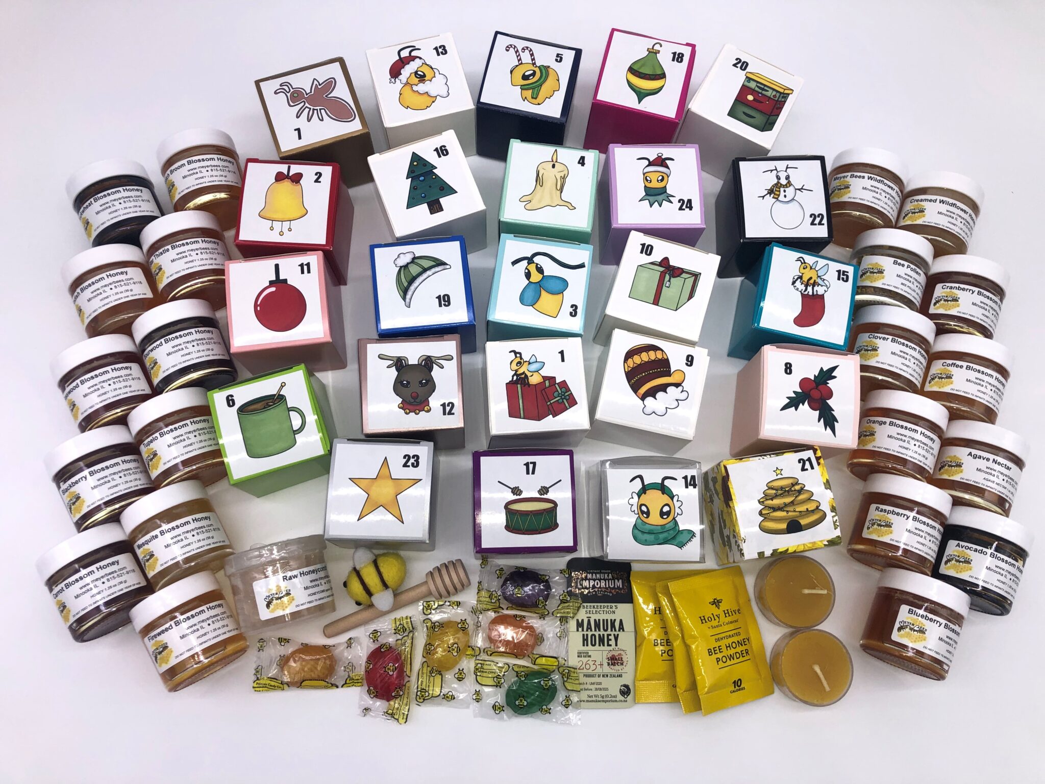 Honey Advent Calendar Sampler makes a great holiday gift!