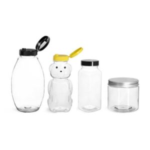 Honey Containers - Glass, Plastic, Bears & Cut Comb