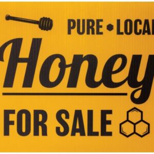 pure local honey for sale sign