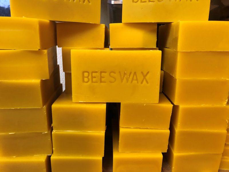 raw honey beeswax blocks