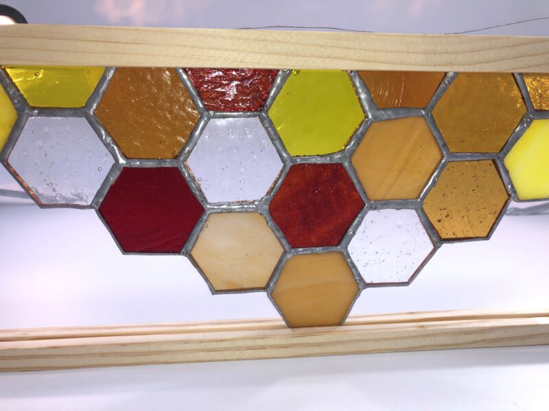 Bee Honeycomb Stained Glass