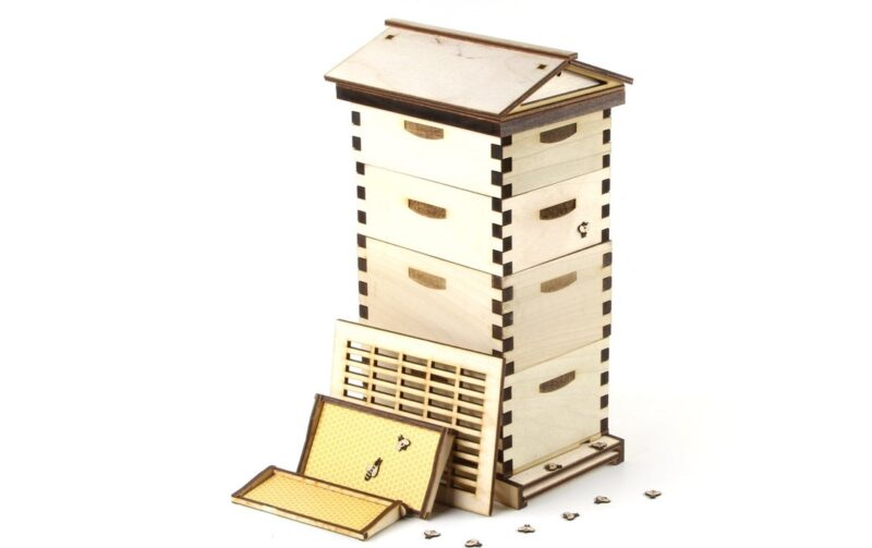 Miniature Deluxe Bee Hive Model Kit