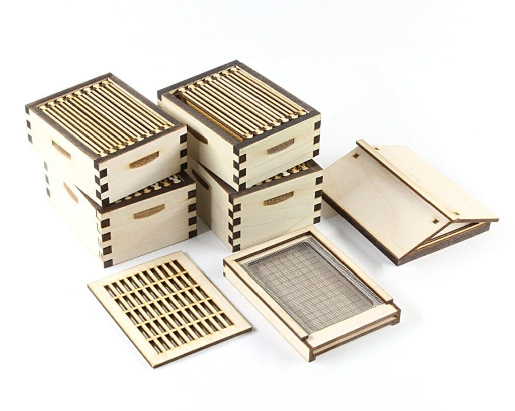 Miniature Deluxe Bee Hive Model Kit - Meyer Bees