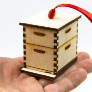 Miniature Bee Hive Christmas Ornament